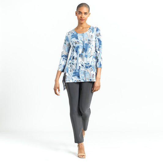 Butter Knit - Textured Parachute Hem Tunic - Mosaic Tile - Final Sale! | Clara Sunwoo