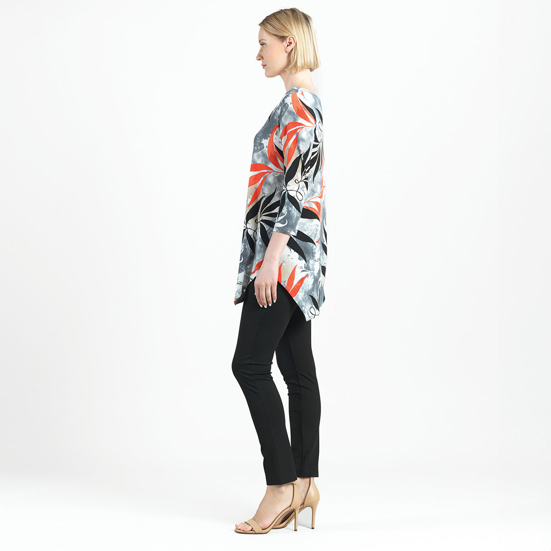 Kerchief Angle Hem Tunic - Leaf Scatter - Final Sale! | Clara Sunwoo