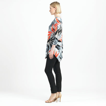 Kerchief Angle Hem Tunic - Leaf Scatter - Final Sale! | Clara Sunwoo