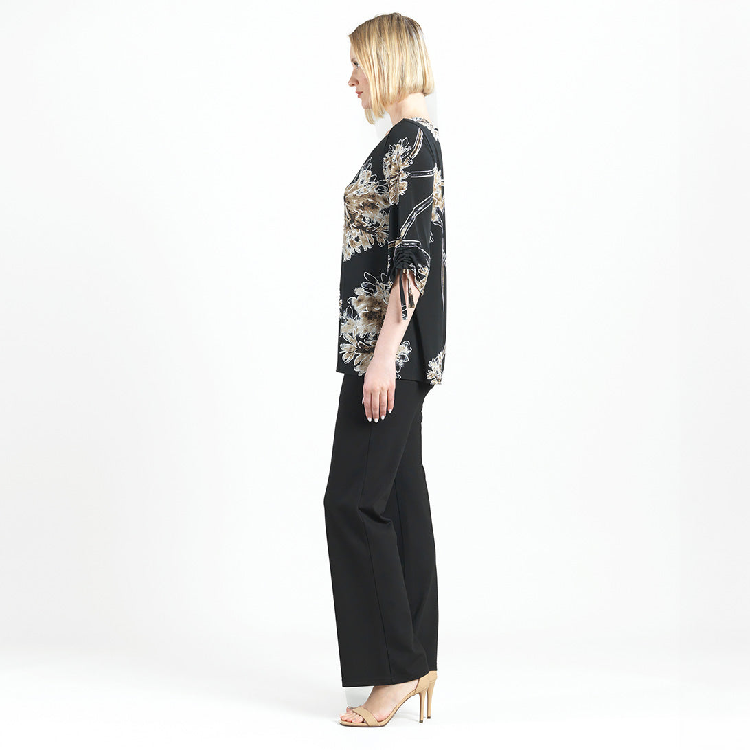 Textured Pull-Tie Cuff Tunic - Mum Blossom - Final Sale! | Clara Sunwoo