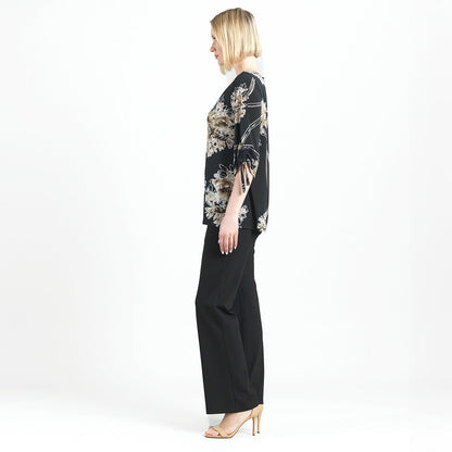 Textured Pull-Tie Cuff Tunic - Mum Blossom - Final Sale! | Clara Sunwoo