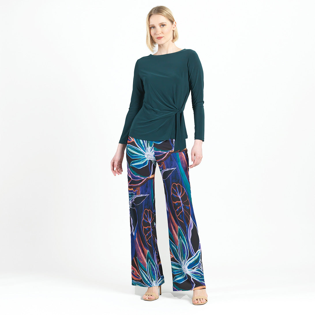 Side Tie Waist Top - Hunter Green - Final Sale | Clara Sunwoo