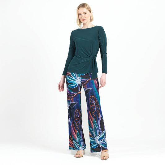 Side Tie Waist Top - Hunter Green - Final Sale | Clara Sunwoo