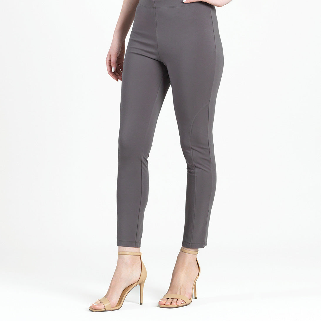 Rayon-Ponte Knit - Slim Rider Pant - Mocha - Final Sale! | Clara Sunwoo