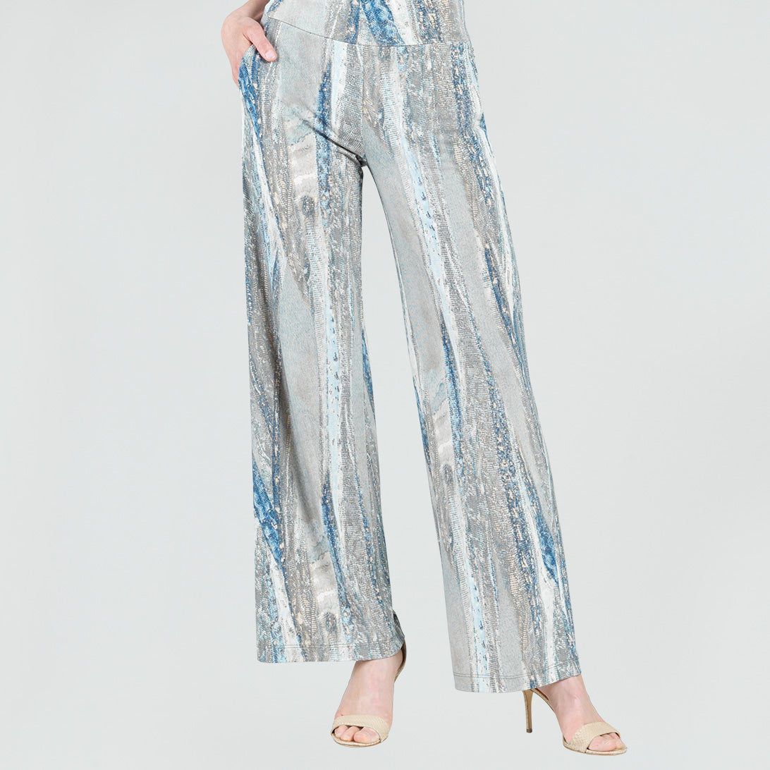 Signature Wide Leg Pocket Pant - Python Taupe - Final Sale! | Clara Sunwoo