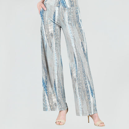 Signature Wide Leg Pocket Pant - Python Taupe - Final Sale! | Clara Sunwoo