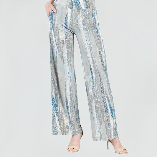 Signature Wide Leg Pocket Pant - Python Taupe - Final Sale! | Clara Sunwoo