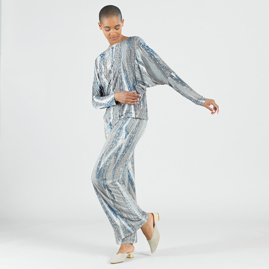 Signature Wide Leg Pocket Pant - Python Taupe - Final Sale! | Clara Sunwoo