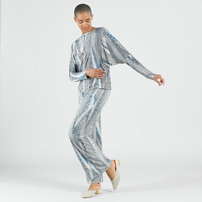 Signature Wide Leg Pocket Pant - Python Taupe - Final Sale! | Clara Sunwoo