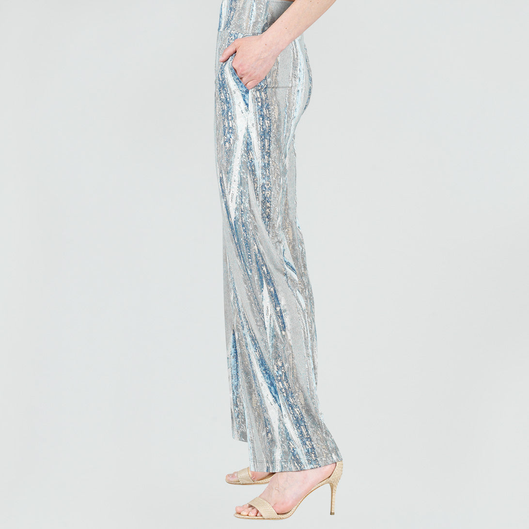 Signature Wide Leg Pocket Pant - Python Taupe - Final Sale! | Clara Sunwoo
