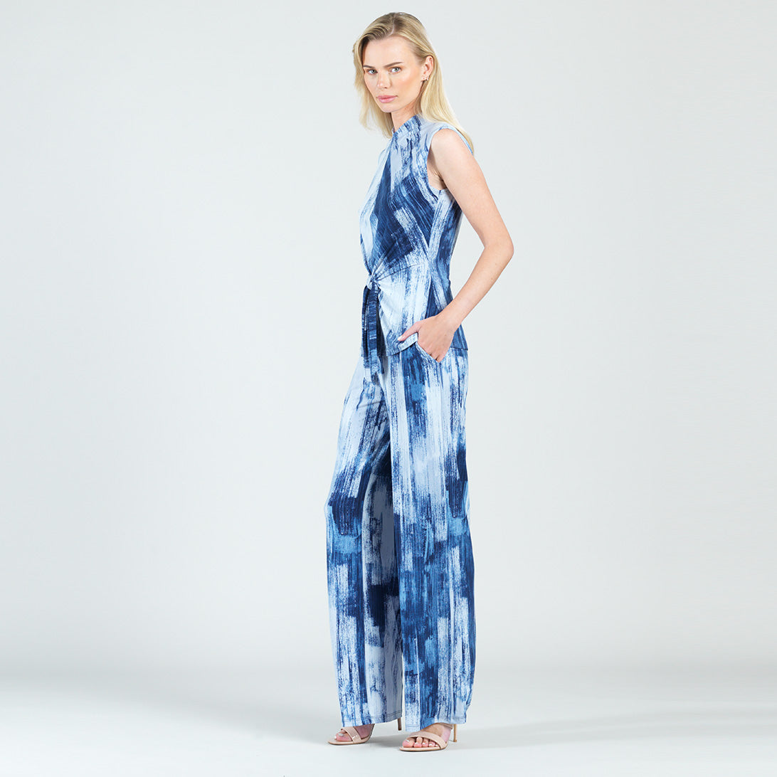 Sleeveless Center Front Tie Top - Paint Stroke - Final Sale! | Clara Sunwoo