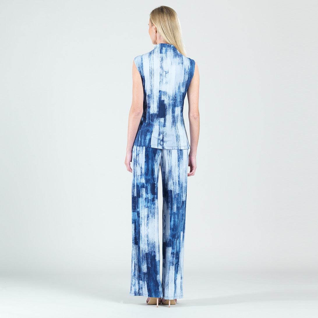 Sleeveless Center Front Tie Top - Paint Stroke - Final Sale! | Clara Sunwoo