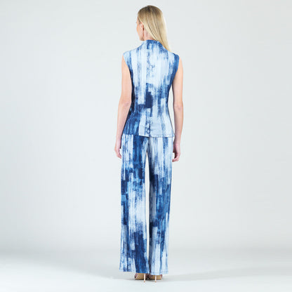 Sleeveless Center Front Tie Top - Paint Stroke - Final Sale! | Clara Sunwoo