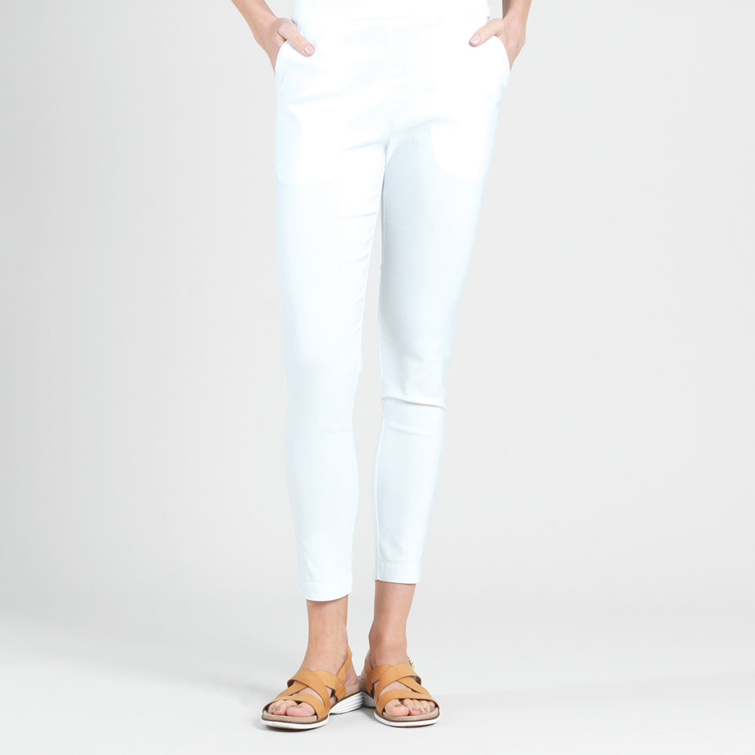 Techno Knit - Skinny Ankle Pocket Pant - White - Final Sale! | Clara Sunwoo