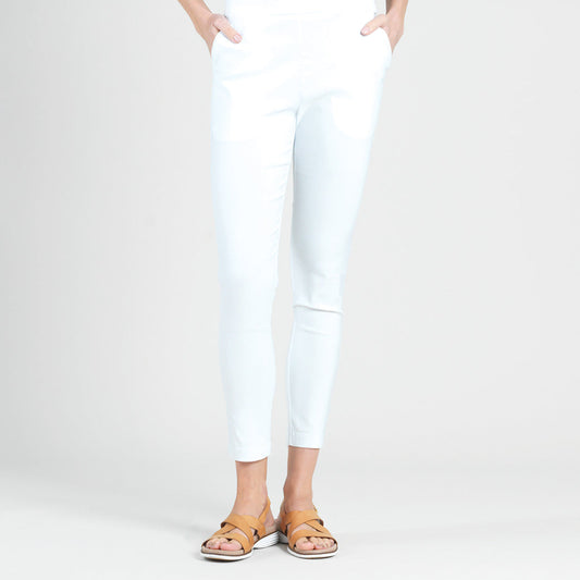 Techno Knit - Skinny Ankle Pocket Pant - White - Final Sale! | Clara Sunwoo