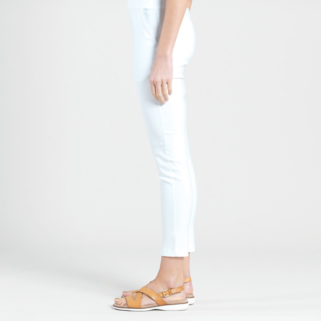 Techno Knit - Skinny Ankle Pocket Pant - White - Final Sale! | Clara Sunwoo