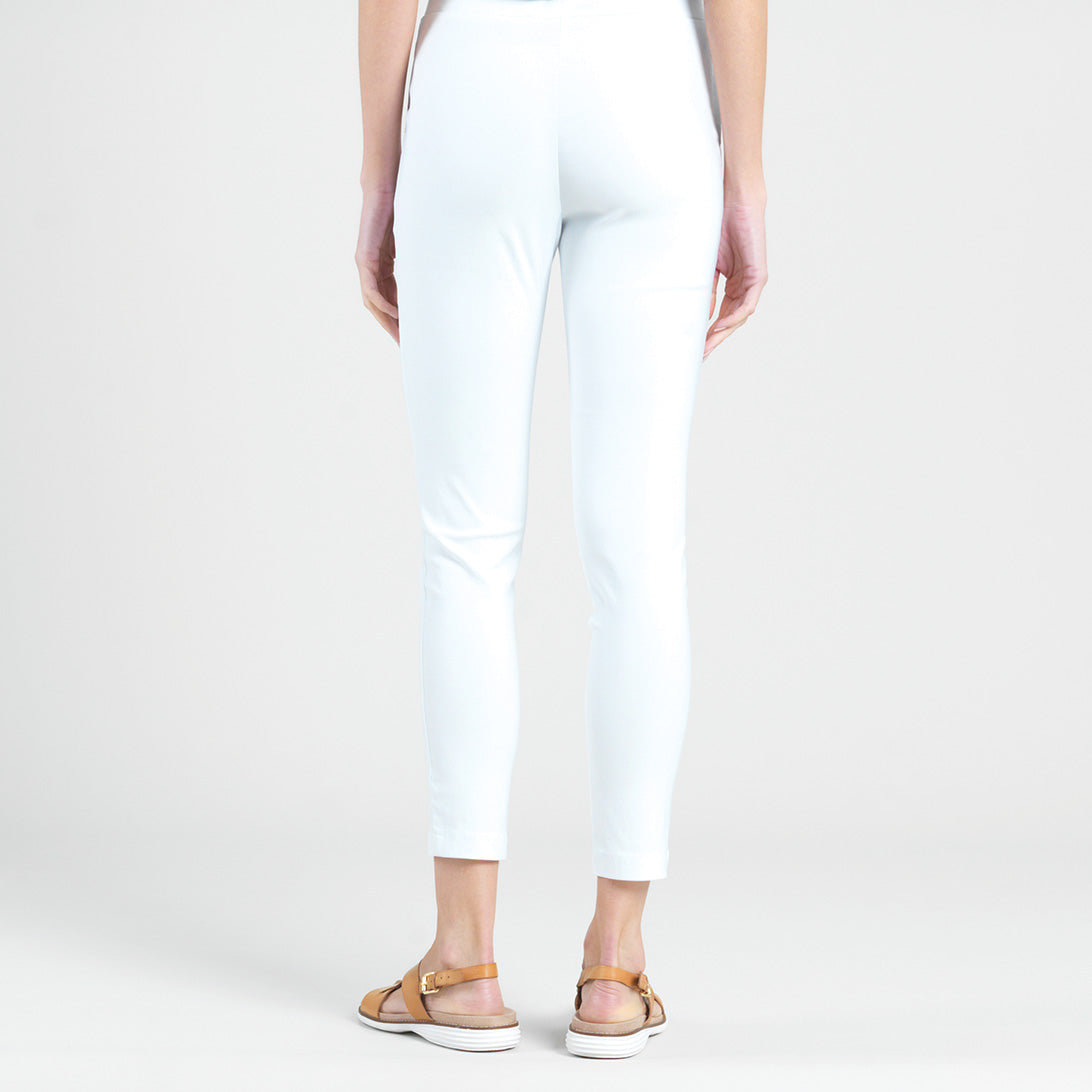 Techno Knit - Skinny Ankle Pocket Pant - White - Final Sale! | Clara Sunwoo