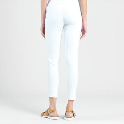 Techno Knit - Skinny Ankle Pocket Pant - White - Final Sale! | Clara Sunwoo