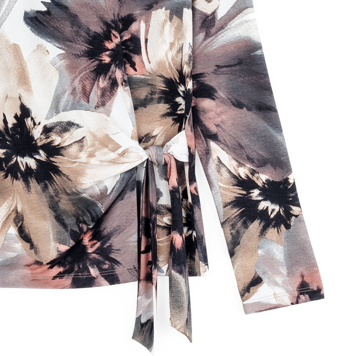 Gauze Knit - Side Tie Waist Top - Petal Whisper - Final Sale | Clara Sunwoo