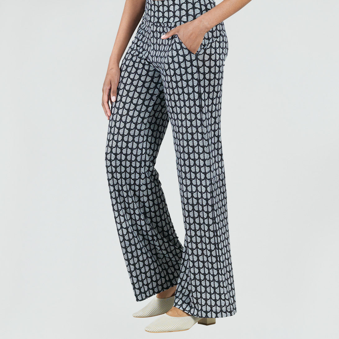 Signature Wide Leg Pocket Pant - Geo Striped - Final Sale! | Clara Sunwoo