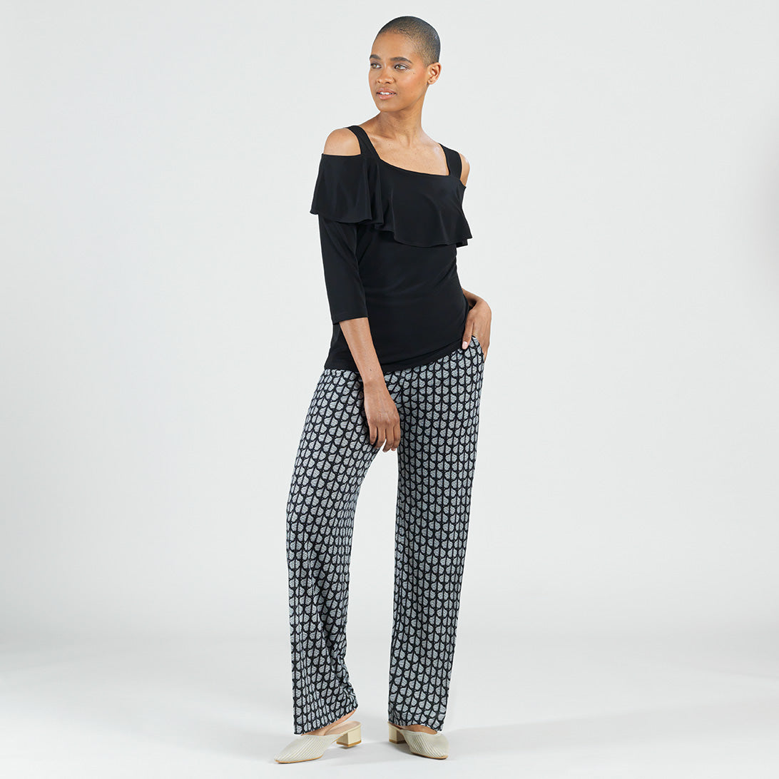 Signature Wide Leg Pocket Pant - Geo Striped - Final Sale! | Clara Sunwoo