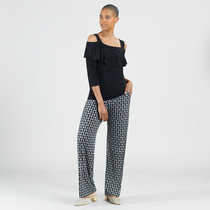 Signature Wide Leg Pocket Pant - Geo Striped - Final Sale! | Clara Sunwoo