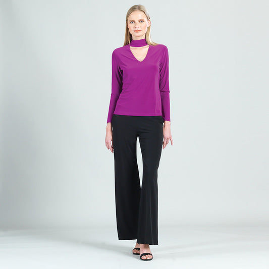 Long Sleeve Choker Top - Violet - Final Sale! | Clara Sunwoo
