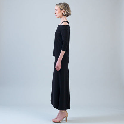 Signature Cold Shoulder Top - Black | Clara Sunwoo