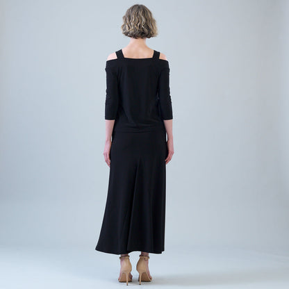 Signature Cold Shoulder Top - Black | Clara Sunwoo