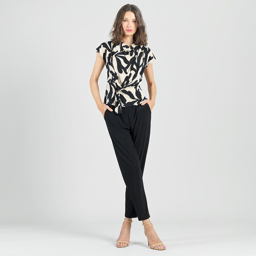 Drape Neck Loop Front Top - Leaf Shadow - Final Sale | Clara Sunwoo