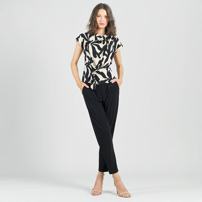 Drape Neck Loop Front Top - Leaf Shadow - Final Sale | Clara Sunwoo