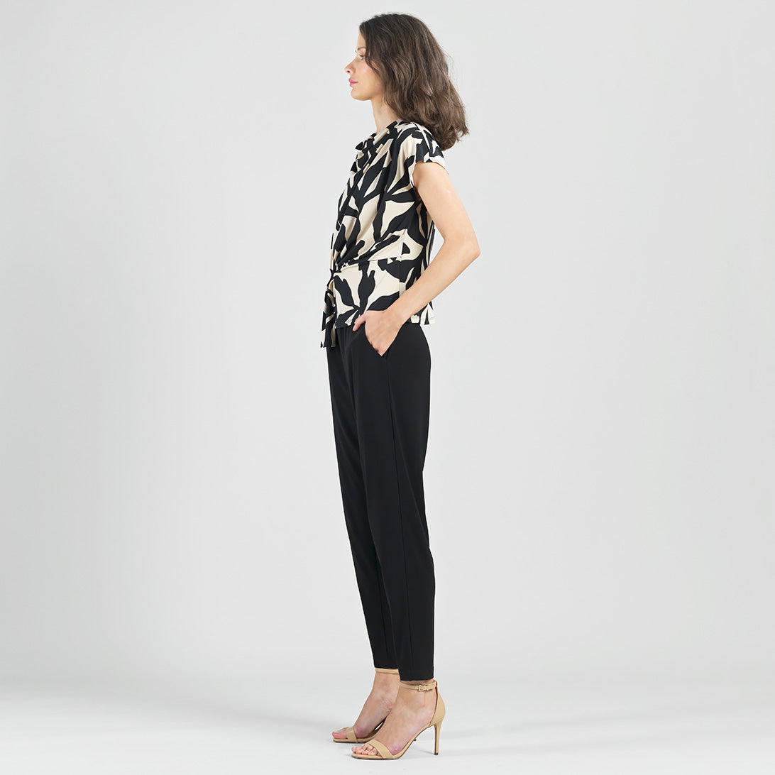 Drape Neck Loop Front Top - Leaf Shadow - Final Sale | Clara Sunwoo
