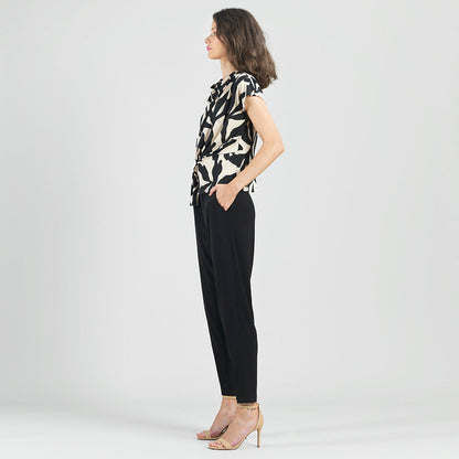 Drape Neck Loop Front Top - Leaf Shadow - Final Sale | Clara Sunwoo