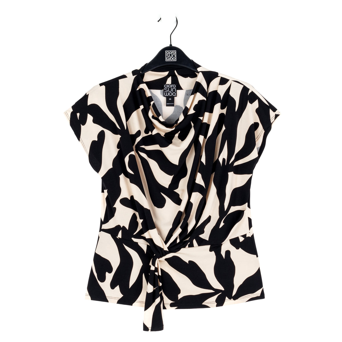 Drape Neck Loop Front Top - Leaf Shadow - Final Sale | Clara Sunwoo