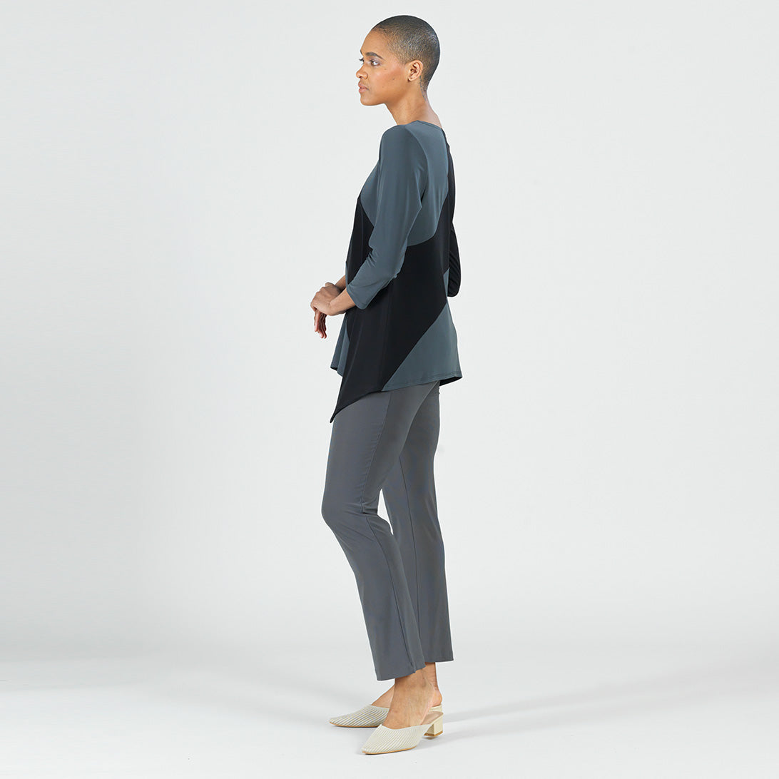 Color Block Angle Flow Tunic - Charcoal - Final Sale! | Clara Sunwoo