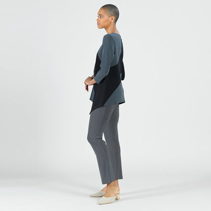 Color Block Angle Flow Tunic - Charcoal - Final Sale! | Clara Sunwoo