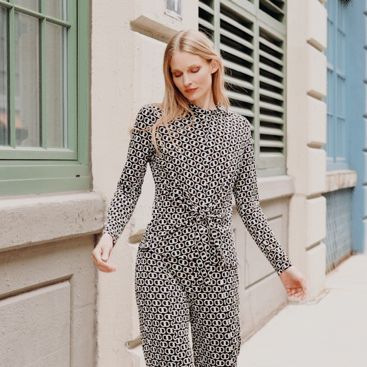 Textured Center Front Tie Top - Chain Link - Final Sale! | Clara Sunwoo