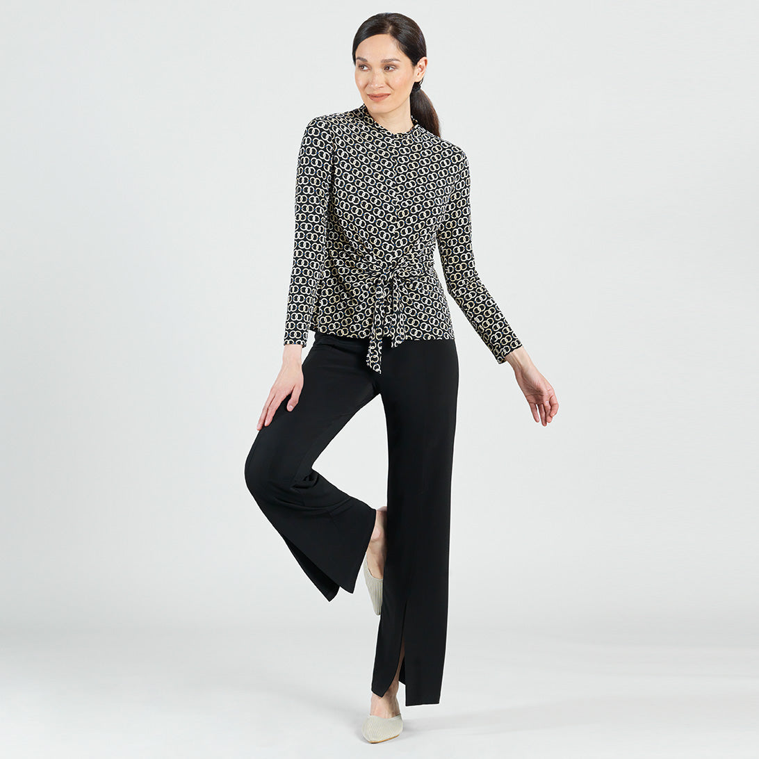 Textured Center Front Tie Top - Chain Link - Final Sale! | Clara Sunwoo
