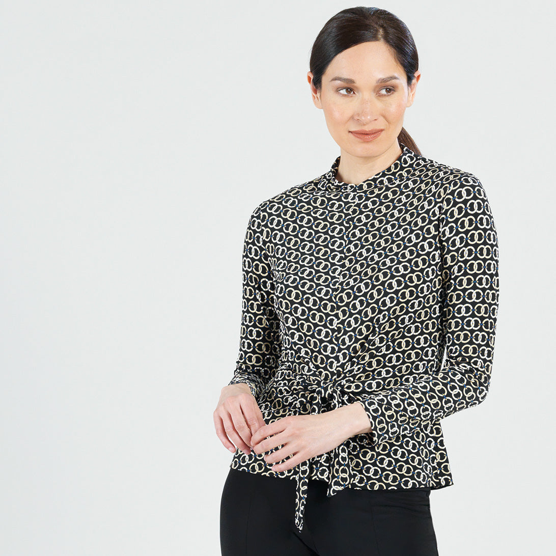 Textured Center Front Tie Top - Chain Link - Final Sale! | Clara Sunwoo