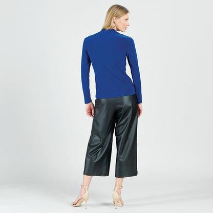 Asymmetrical Bow Tie-Neck Top - Cobalt - Final Sale! | Clara Sunwoo