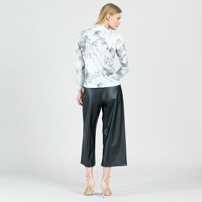 Foil Knit - Center Front Tie Top - Abstract Marble - Final Sale! | Clara Sunwoo