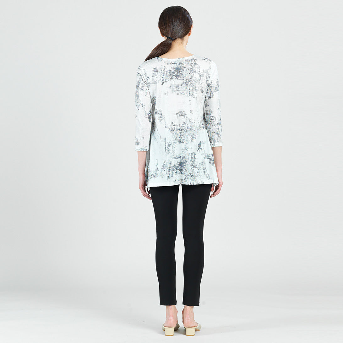 Foil Knit - Parachute Hem Tunic - Abstract Marble - Final Sale! | Clara Sunwoo