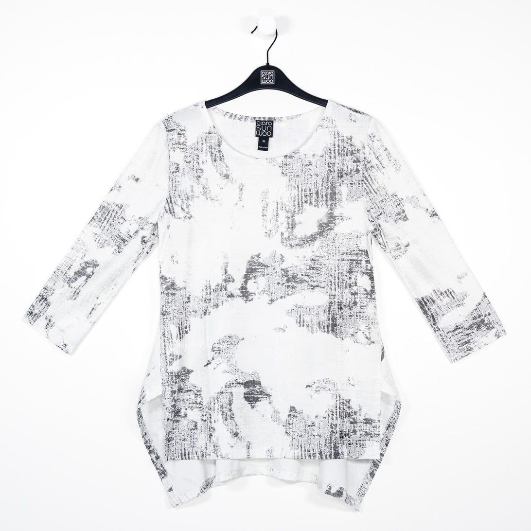 Foil Knit - Parachute Hem Tunic - Abstract Marble - Final Sale! | Clara Sunwoo
