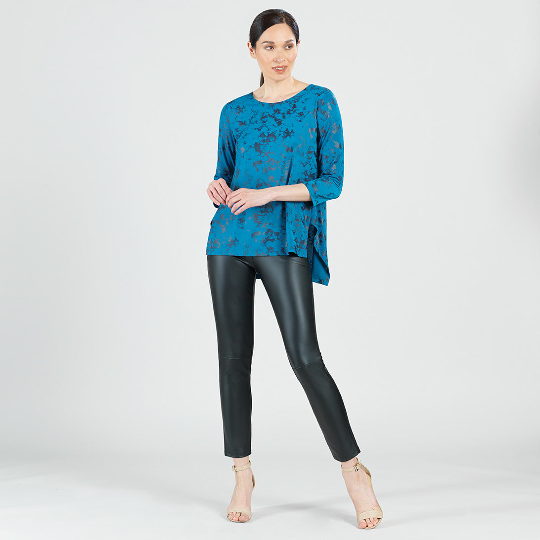 Foil Knit - Parachute Hem Tunic - Abstract Splatter - Final Sale! | Clara Sunwoo