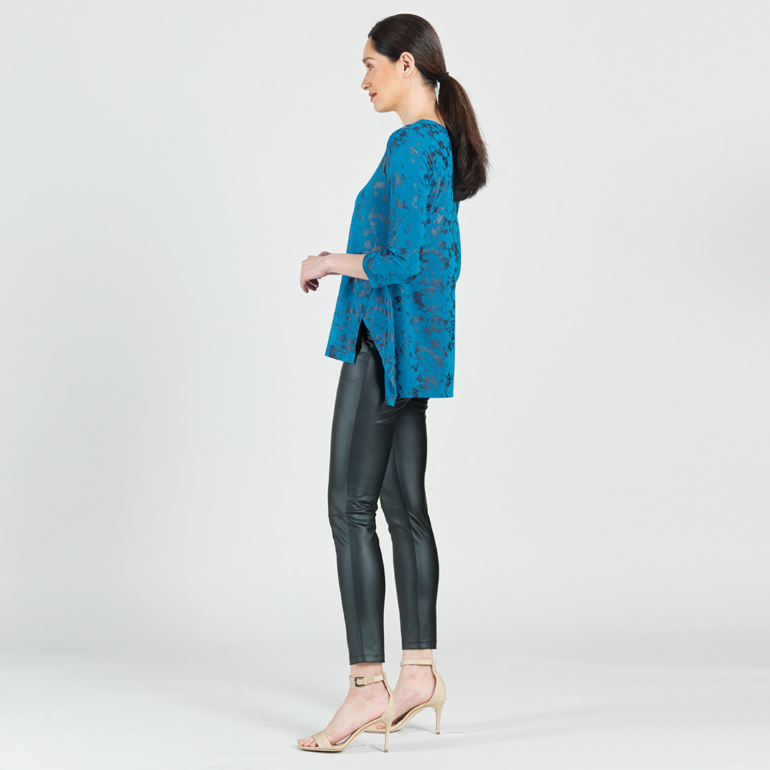 Foil Knit - Parachute Hem Tunic - Abstract Splatter - Final Sale! | Clara Sunwoo