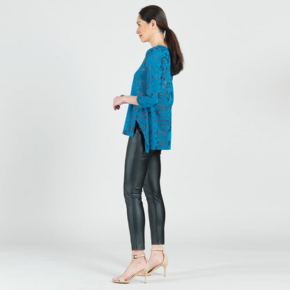 Foil Knit - Parachute Hem Tunic - Abstract Splatter - Final Sale! | Clara Sunwoo