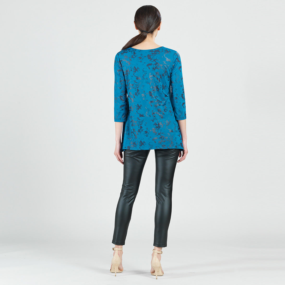 Foil Knit - Parachute Hem Tunic - Abstract Splatter - Final Sale! | Clara Sunwoo