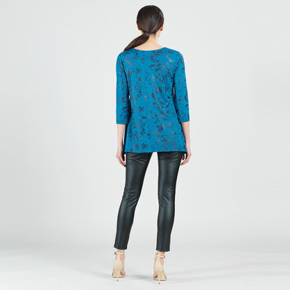 Foil Knit - Parachute Hem Tunic - Abstract Splatter - Final Sale! | Clara Sunwoo