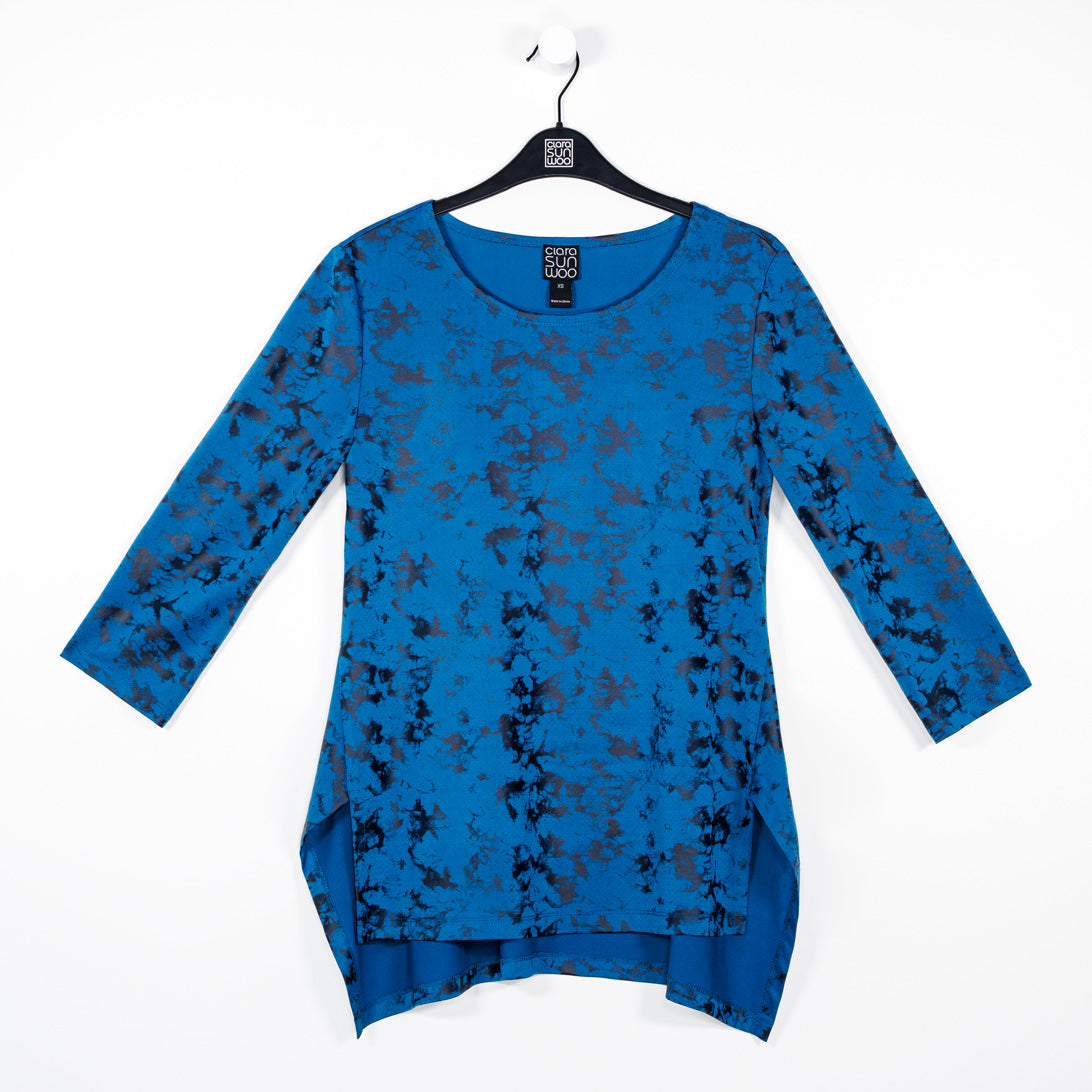Foil Knit - Parachute Hem Tunic - Abstract Splatter - Final Sale! | Clara Sunwoo