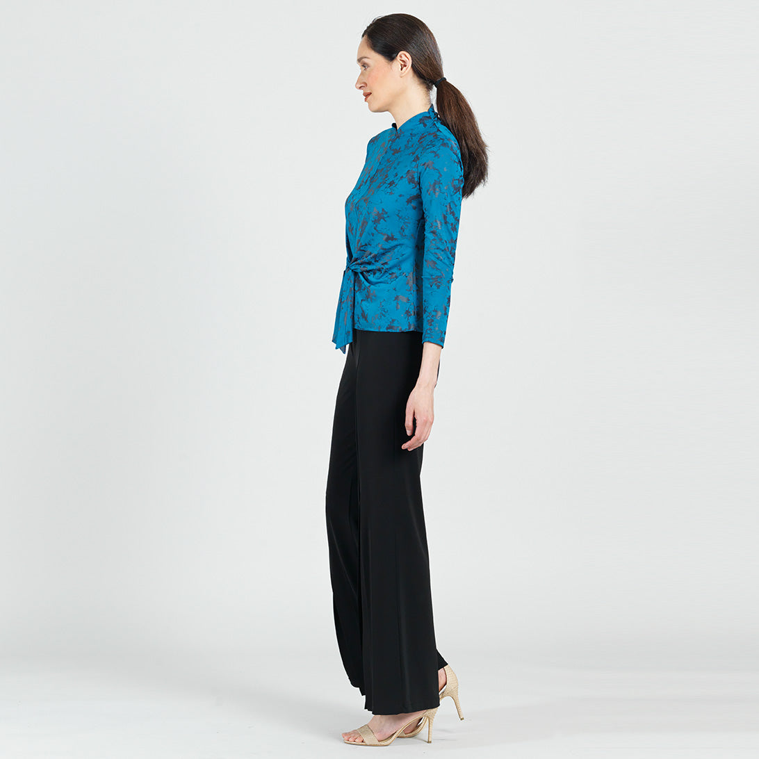 Foil Knit - Center Front Tie Top - Abstract Splatter - Final Sale! | Clara Sunwoo